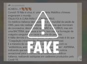É falsa mensagem sobre o novo coronavírus ser uma bactéria