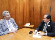 Paulão com o presidente da Cooperagro, Eloizio Lopes Júnior