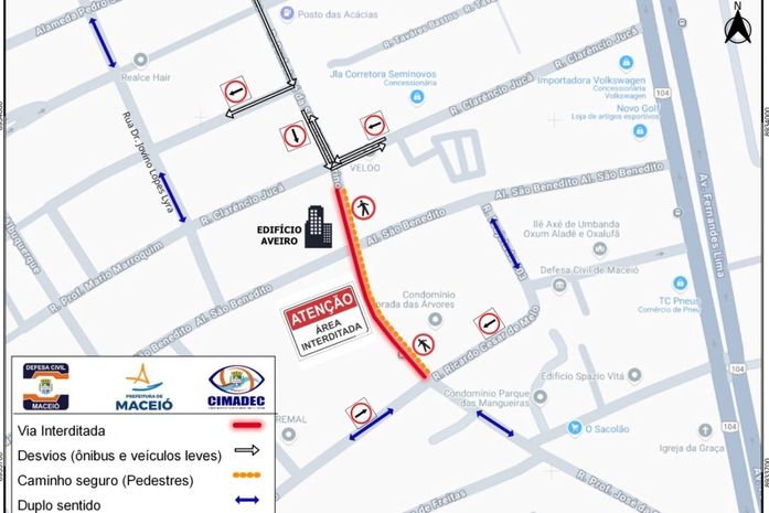 Trecho de rua no Pinheiro é interditado para demolição de edifício; veja rotas alternativas