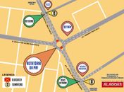 Primeiro desvio das obras do Viaduto da Polícia Rodoviária Federal  se inicia nesta quarta-feira (4) entre as  rodovias BR-104 e 316, na Avenida Durval de Góes Monteiro, parte alta de Maceió