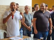 Cícero Cavalcante ao lado do filho Fernando durante Convenção em Matriz