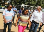 Na visita as obras do Cangandu Teófilo foi recepcionado por família