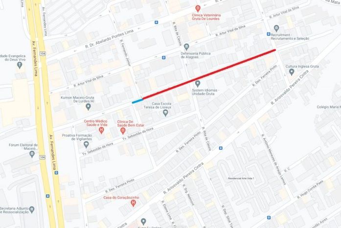 Avenida Desembargador Barreto Cardoso será interditada a partir desta quinta (24) para obras de saneamento