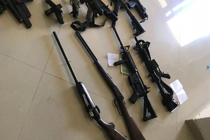 Arsenal de armas aprendidas pelo BPE