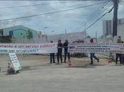 Urbanitários protestaram contra PPP para obra no Farol