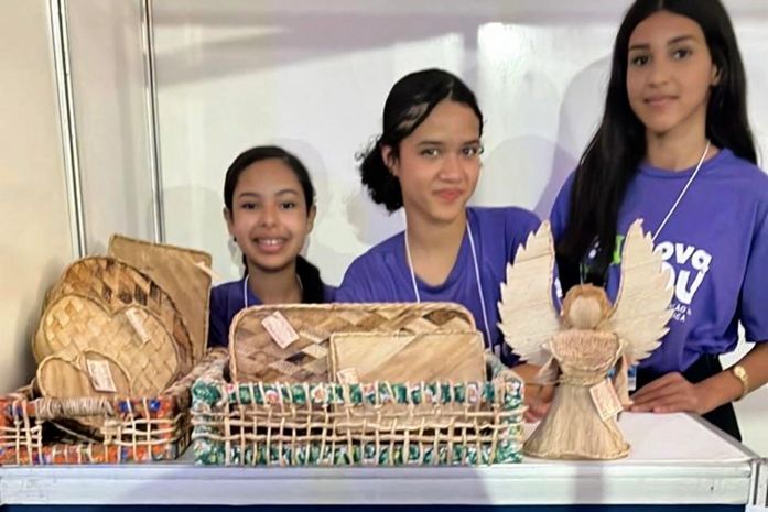 Escola da zona rural de Branquinha é a única de Alagoas a se destacar nacionalmente com oficinas da fibra de bananeira