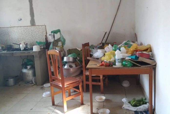 Situação precária que a idosa estava vivendo