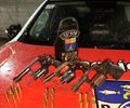 PM aborda veículo com criminosos e apreende três armas de fogo na Cidade Universitária