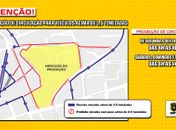 DMTT restringe circulação veículos pesados no entorno do Mercado da Produção
