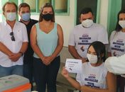 Vice-prefeita de Traipu participa de solenidade de início da campanha de vacinação contra a Covid-19