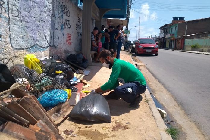 Tartaruga foi encontrada no bairro do Jacintinho