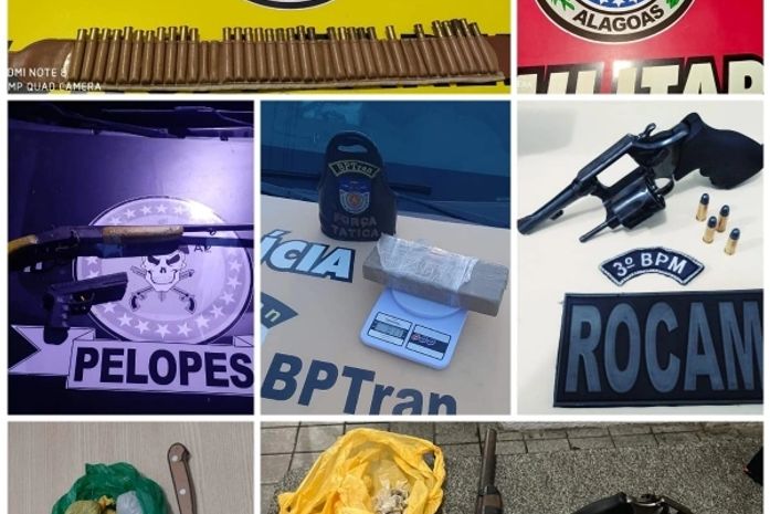 Polícia Militar registra apreensão de armas, drogas e recupera veículos em ações deflagradas no fim de semana