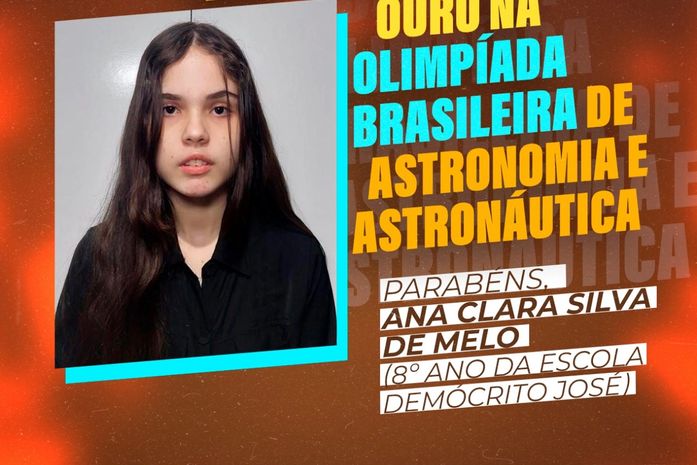 Estudante de Branquinha é medalhista de ouro na Olimpíada Brasileira de Astronomia e Astronáutica