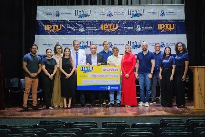 IPTU 2026: Prefeitura realiza 2º sorteio e contempla arapiraquenses com R$35 mil em prêmios