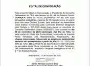 Edital de Convocação para Assembleia Geral Eletiva – Biênio 2025/2027