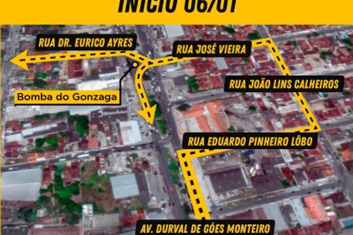 Prefeitura implanta contorno de quadra na Bomba do Gonzaga