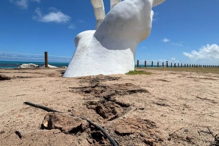 Em ato de vandalismo, cabos de cobre são furtados na área da Mão de Deus, na nova orla do Porto