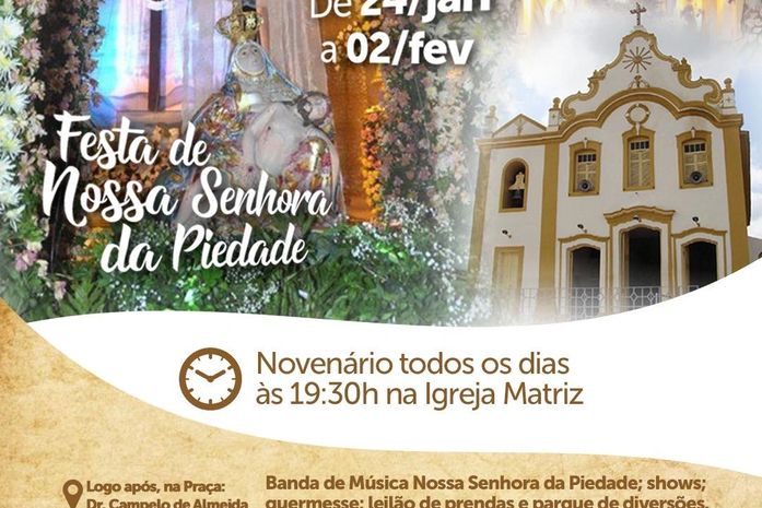 Tradicional Festa da Padroeira de Anadia contará com vasta programação religiosa e artística