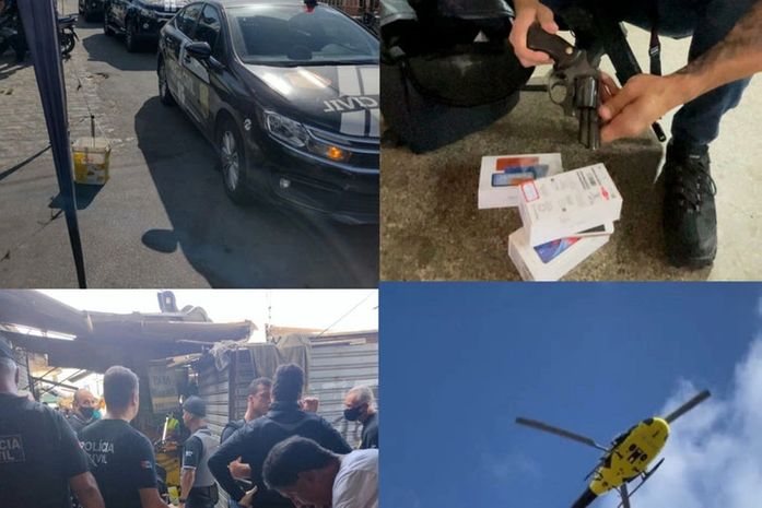 Operação da Polícia Civil prende dois, apreende arma e celulares roubados na Feira do Rato