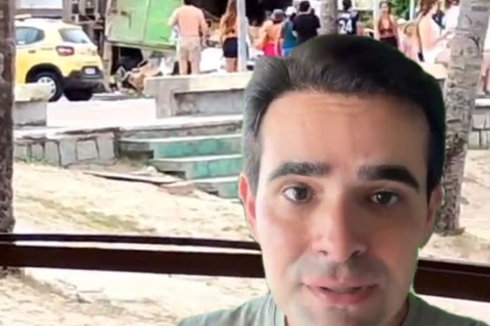 Caminhão tomba na orla de Maceió e Deputado Lelo Maia denuncia falta da DMTT no local: “para multar aparecem rapidamente!”