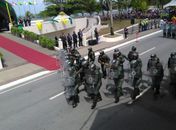 Exército também desfilou na manhã de hoje