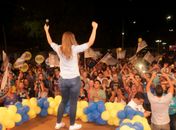 Cibele Moura, em agenda de campanha em Paripueira