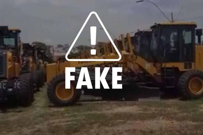 É falso que governo de Alagoas tenha adesivado motoniveladoras adquiridas com recursos federais