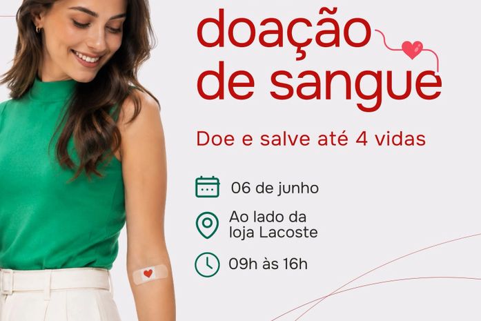Parque Shopping Maceió será ponto de doação de sangue neste sábado (6)