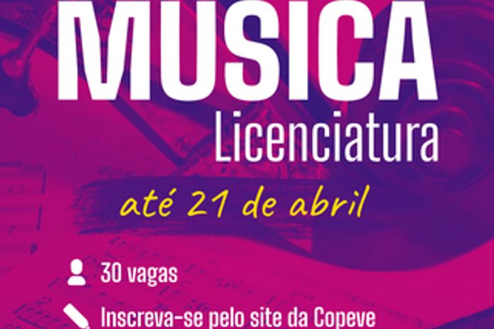 Ufal abre inscrições para ingresso no curso de licenciatura em Música
