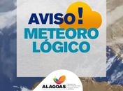 Sala de Alerta emite aviso meteorológico para chuvas e rajadas de vento no Litoral, Zona da Mata e Agreste alagoano
