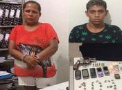 Laudicéia Ferreira e Jonatan Honorato presos em Capela (FOTO: ASCOM/PC)