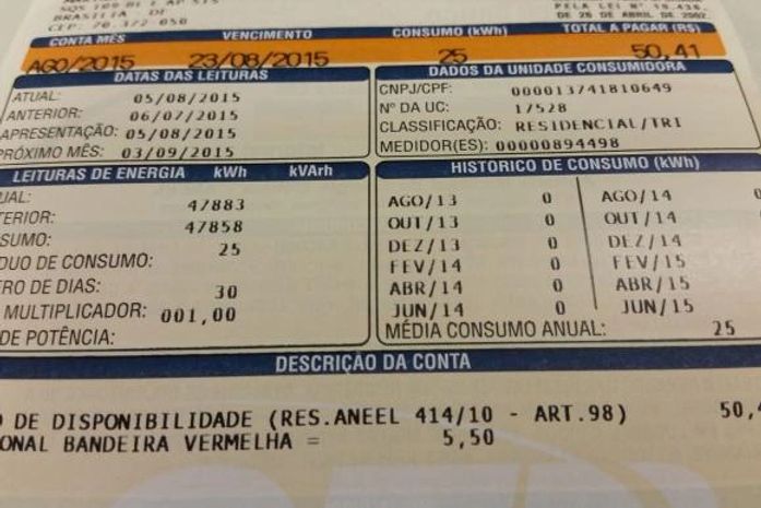 Bandeira tarifária nas contas de energia de agosto será vermelha