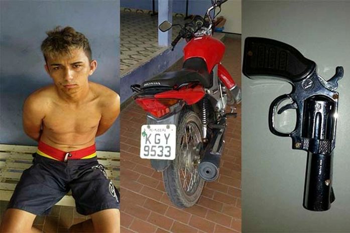 Jovens foram presos com arma de brinquedo