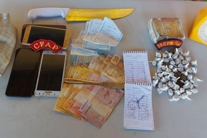 Material apreendido com jovem em Paripueira