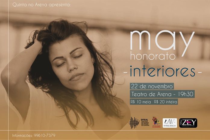 May Honorato estreia show Interiores no projeto Quinta no Arena