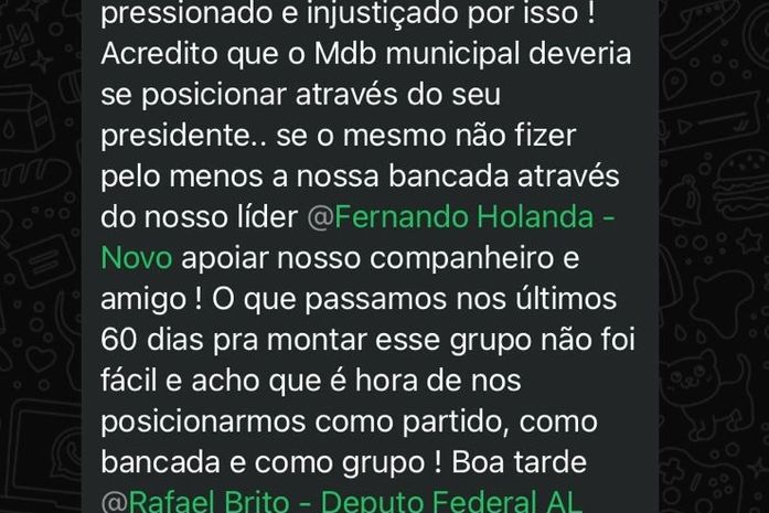 Vereador do MDB cobra posição de Tio Rafa e diz que Kelmann foi "injustiçado" no embate com Vitor Pereira