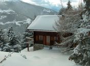 Casa no vilarejo de Chandolin, nos alpes suíços