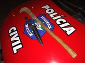 Armas brancas apreendidas na ação