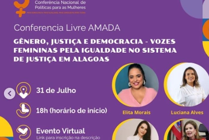 AMADA realiza Conferência Livre para debater justiça, democracia e igualdade de gênero em Alagoas