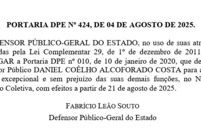 ‘Não me afastei. Fui afastado.’- afirma Daniel Alcoforado, o defensor público do estado de Alagoas