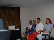 Da esquerda para direita: Saulo, Thiago,  Vitor e Wanessa