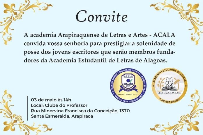 Arapiraca se destaca com a criação da Academia Estudantil de Letras de Alagoas