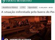 Confira transmissão ao vivo da audiência no Senado sobre situação no bairro do Pinheiro