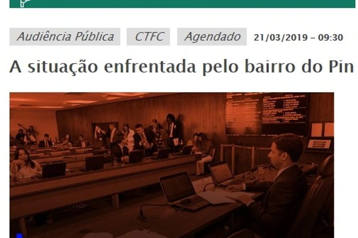 Confira transmissão ao vivo da audiência no Senado sobre situação no bairro do Pinheiro