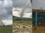 Vídeos: Moradores registram passagem de tornado em Estrela de Alagoas