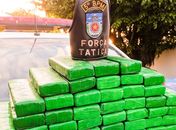 Droga apreendida na operação
