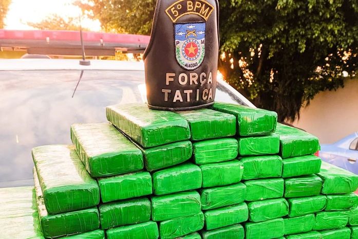 Droga apreendida na operação