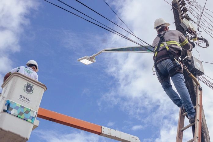 A nova iluminação em Girau do Ponciano