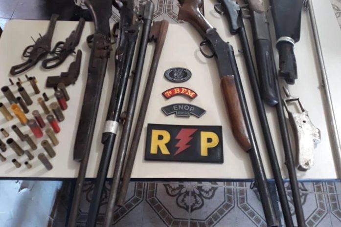 Material apreendido pela SSP na operação