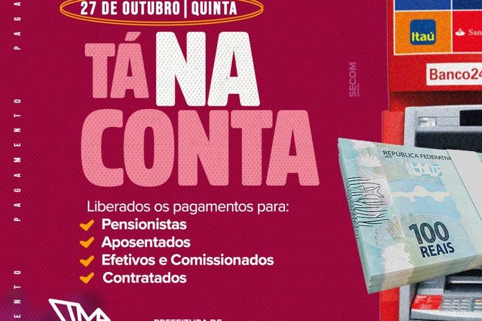 Servidores públicos de São Miguel dos Campos recebem seus pagamentos nesta quinta-feira, 27